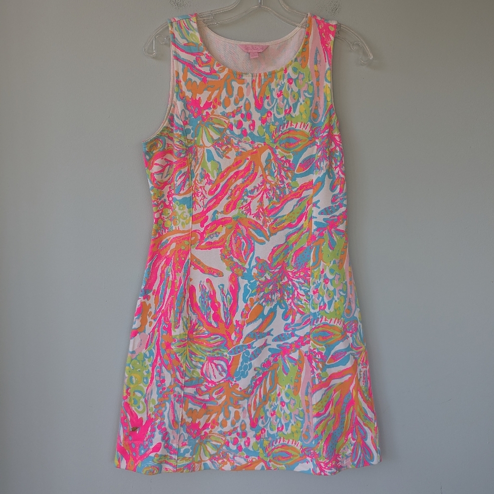 Lilly Pulitzer The Whiting Colorful Sleeveless Casual Sunmer Cut Out Tank Dress - Picture 4 of 10